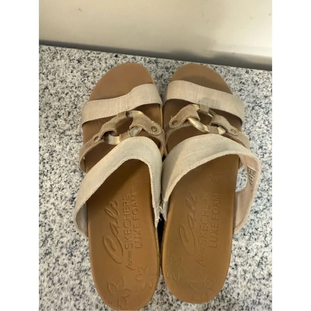 Skechers Women's Beverlee-Sail Away Wedge Sandals 8 Summer